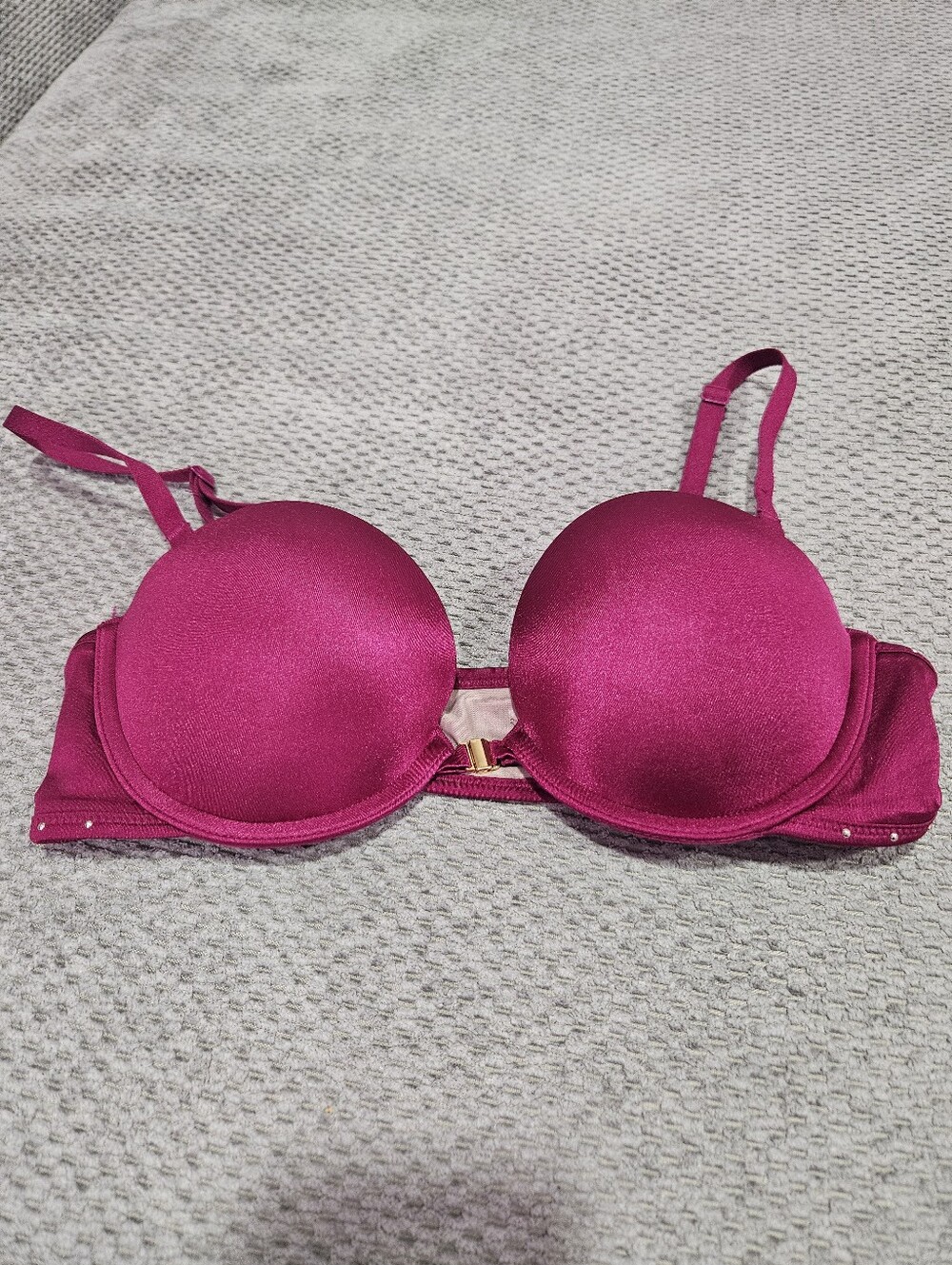 Strapless Frontal Clasp Push Up Bra, 34 B